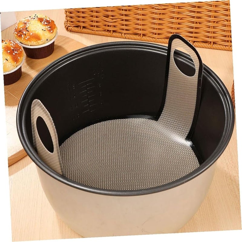 STOBAZA Reusable Non Stick Silicone Bread Baking Sling With Long Handles Black Coffee - Image 5
